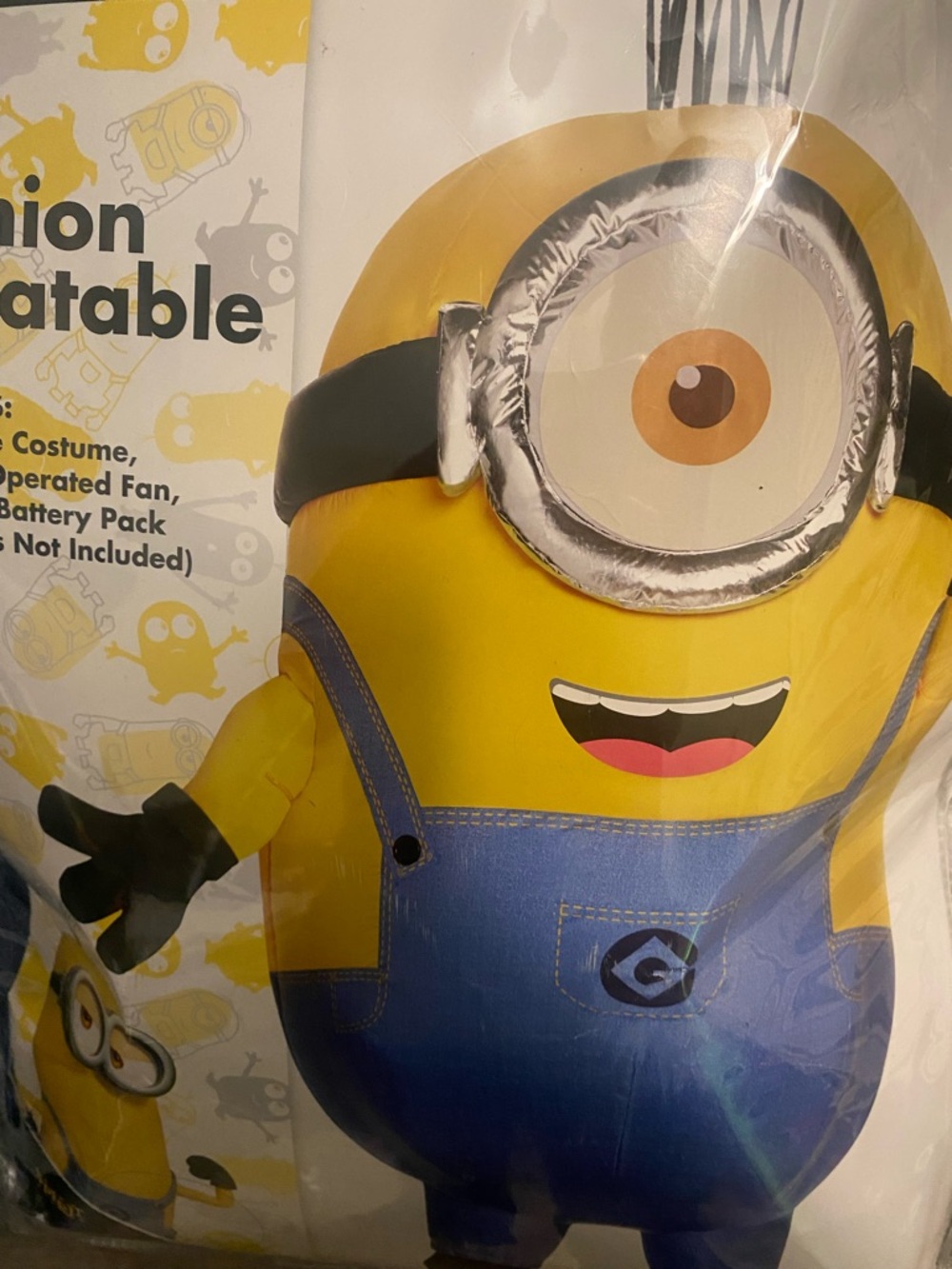 Inflatable Minion Character Costume - Yellow & Blue - Picture 2 of 2